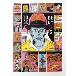 Screen Print 'Joseph Beuys' by Jakob Hinrichs