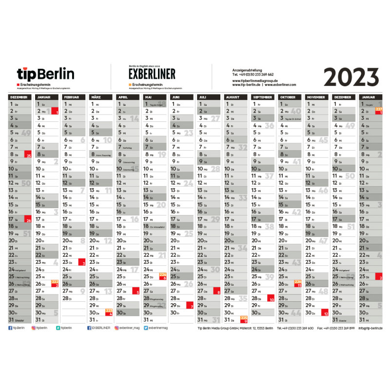 wall calendar 2023